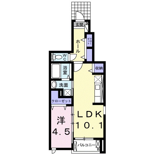 ラッフィナートⅡ 101号室 間取り