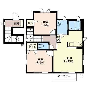 タウニィ Ａ２号室 間取り