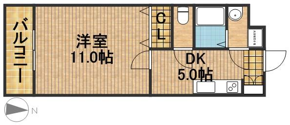 マスカット・G 302号室 間取り