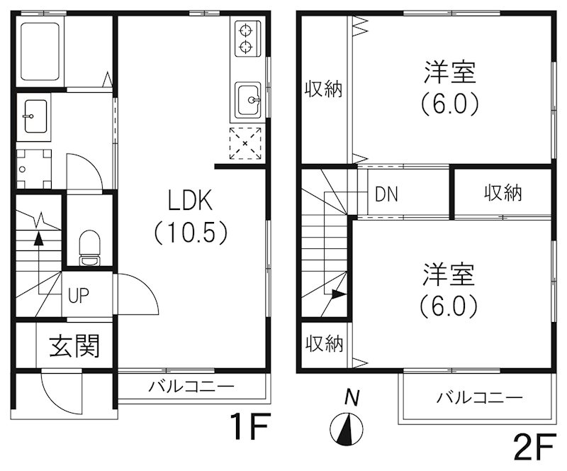 メゾネット木戸 101号室 間取り
