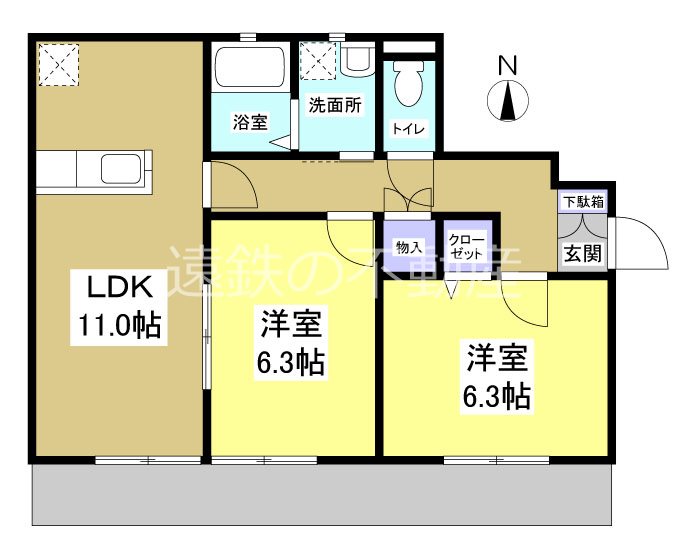 ブライトコートB 101号室 間取り