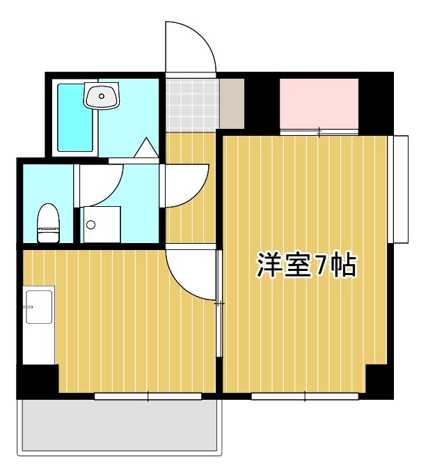 ホリホックイン元浜 405号室 間取り