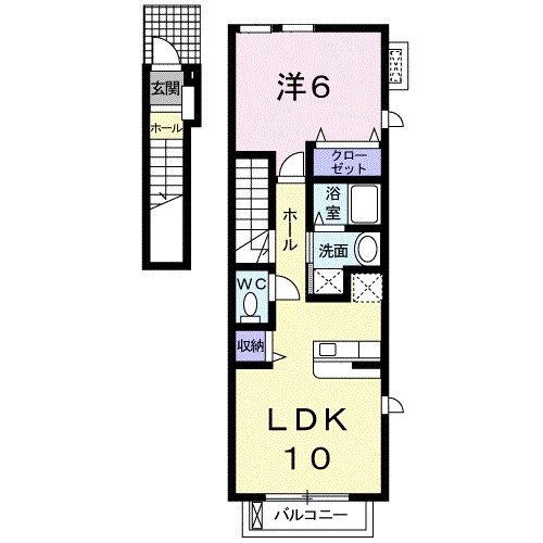 アラヤフラット 201号室 間取り