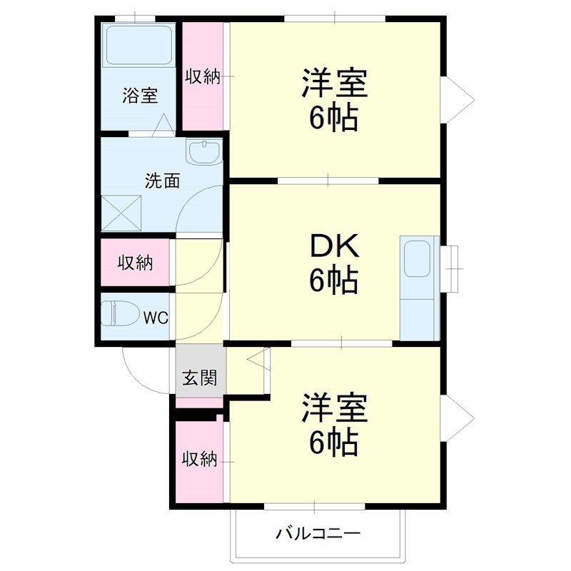 ライラック 102号室 間取り