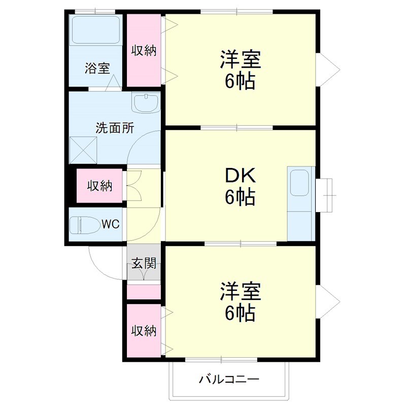 ライラック 202号室 間取り