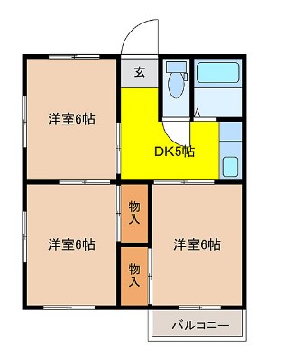 みどり荘 101号室 間取り