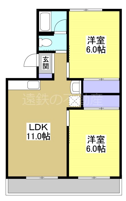 マンション110 201号室 間取り