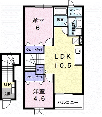 セントラルガーデン 203号室 間取り