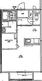 プランドールB 101号室 間取り