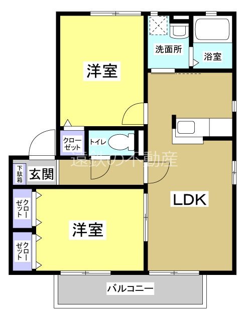 ヴァンベールA 101号室 間取り