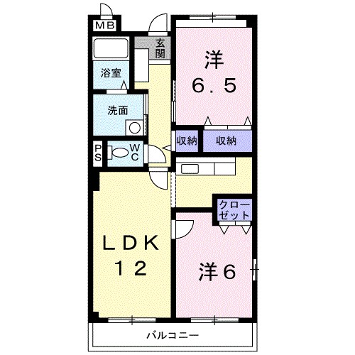 カンタービレ 201号室 間取り