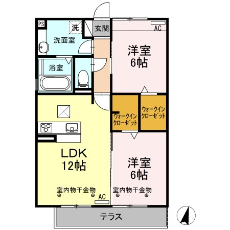 Ｒｅｃｅｎｔｅ和田　A棟 203号室 間取り