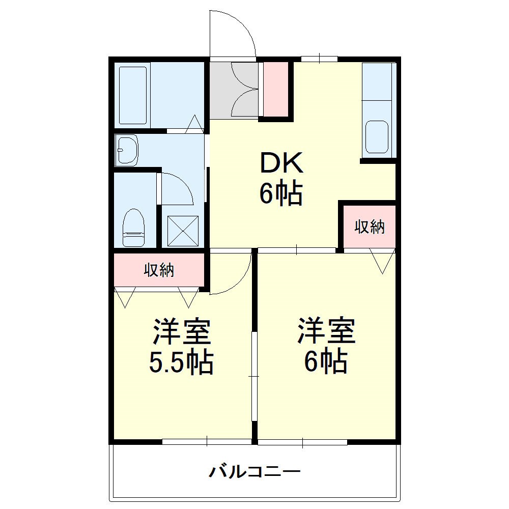 シティハイム香 102号室 間取り