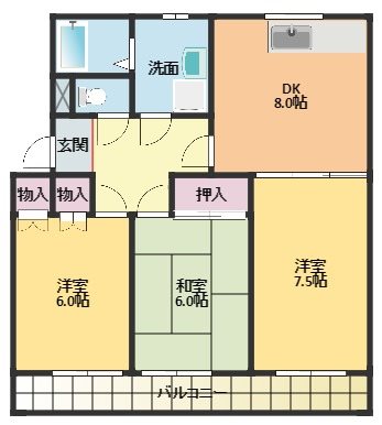 ニューシティ上西 204号室 間取り