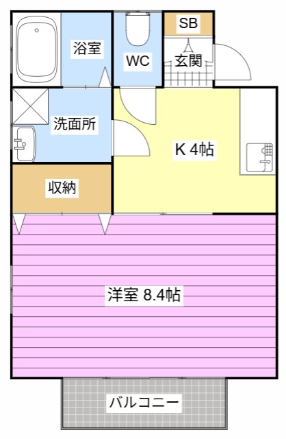 メゾンドパル 203号室 間取り