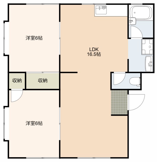 ヴィラルバ・エフB 1号室 間取り