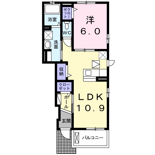 エイコー 103号室 間取り
