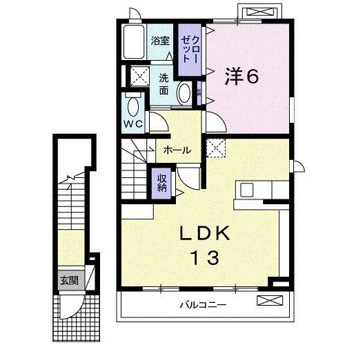 フォルシュ・ミヤ 206号室 間取り