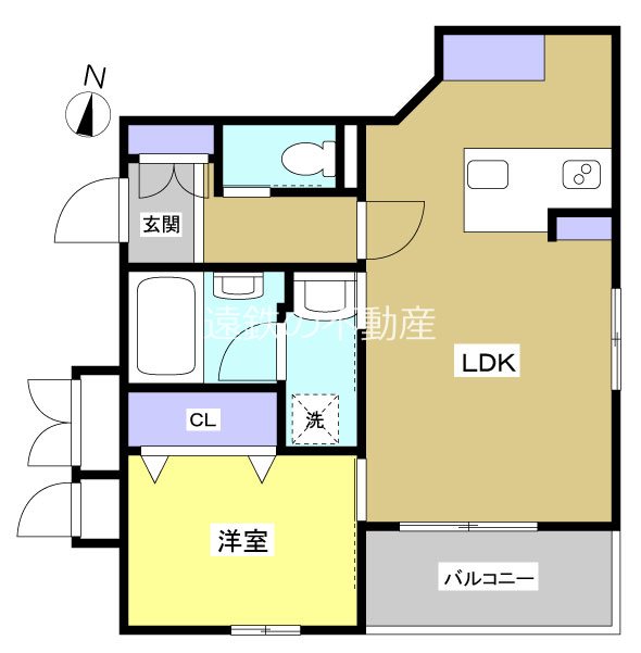 Felsen drei 201号室 間取り