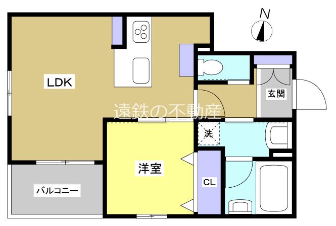Felsen drei 202号室 間取り