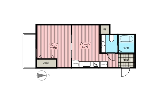 中央煉瓦館 201号室 間取り