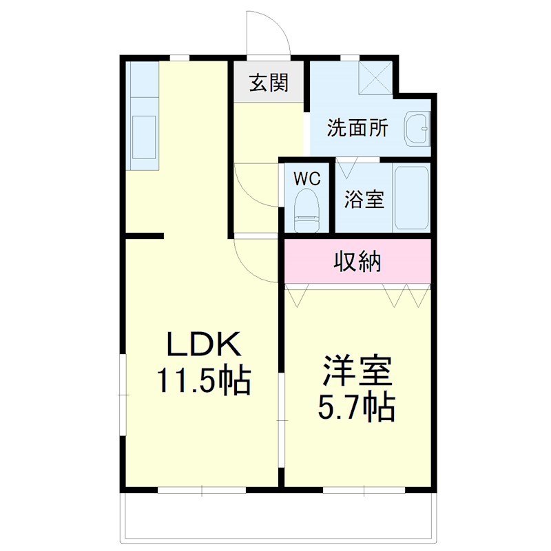 Felice gatto Yokosuka(フェリスガトーヨコスカ) 101号室 間取り