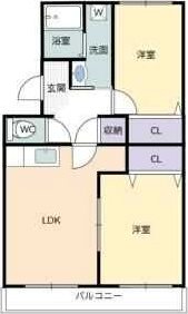 アンソレイエⅡ 103号室 間取り