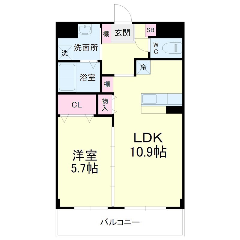 エスペランサ 105号室 間取り