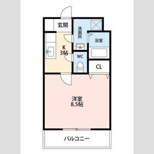 Precious 407号室 間取り