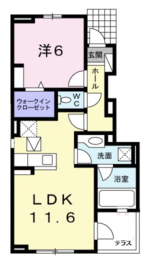 ヴェール 105号室 間取り