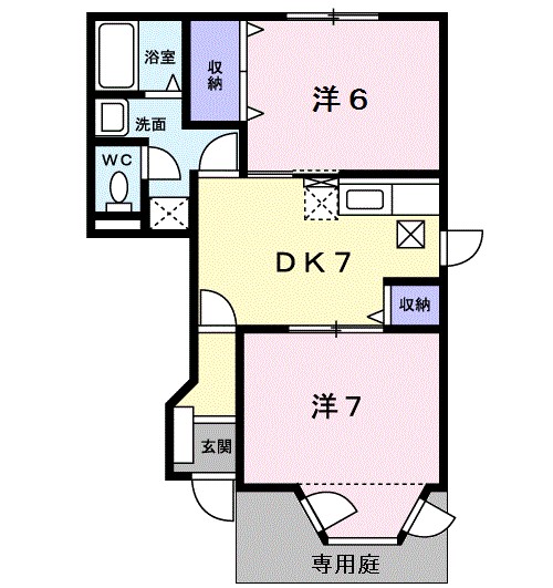 クレストールモリカミ 102号室 間取り