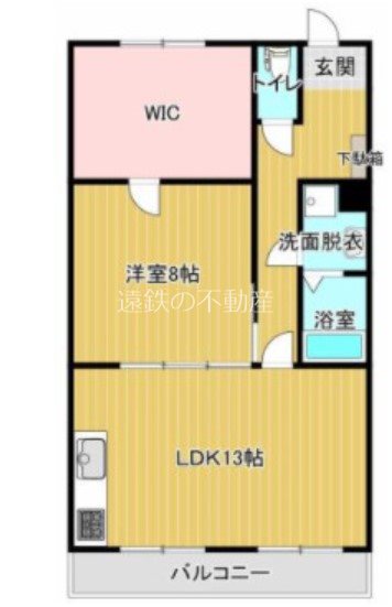 シャトーインTOKAI 403号室 間取り