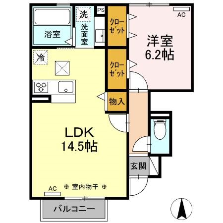 フローラ 102号室 間取り