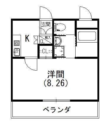 クラシコ 305号室 間取り