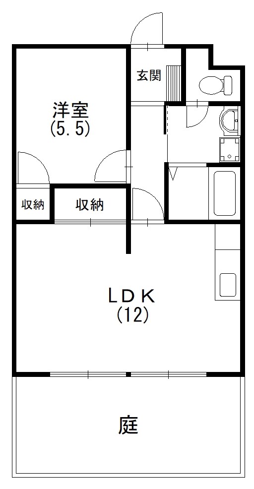 マンション沖之苑 103号室 間取り