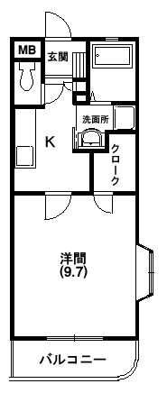 ポルト 401号室 間取り
