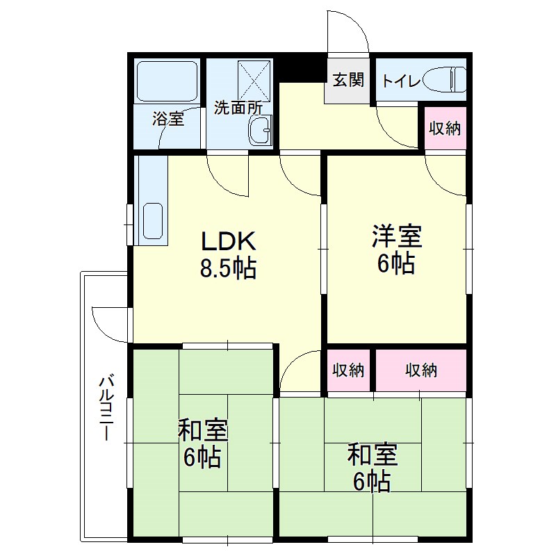 ライトマンション 303号室 間取り