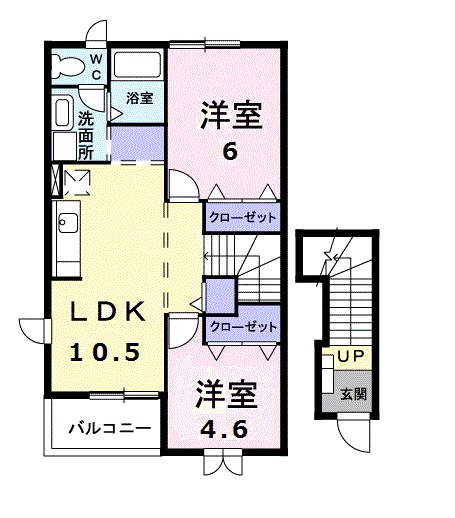 ルーナⅠ 201号室 間取り