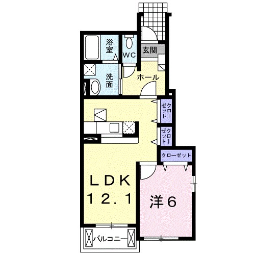 グランドキャッスルⅠ 101号室 間取り