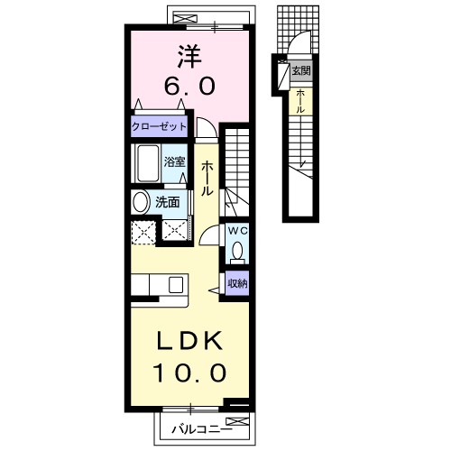 ピチカート　Ａ 202号室 間取り