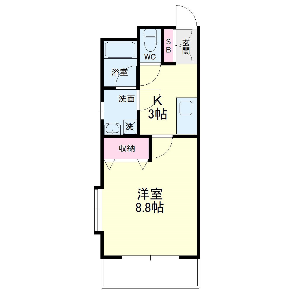 フォーレ三和Ⅱ 202号室 間取り