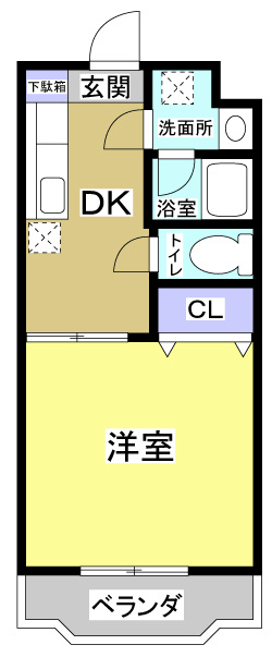 グリフィンドール 203号室 間取り