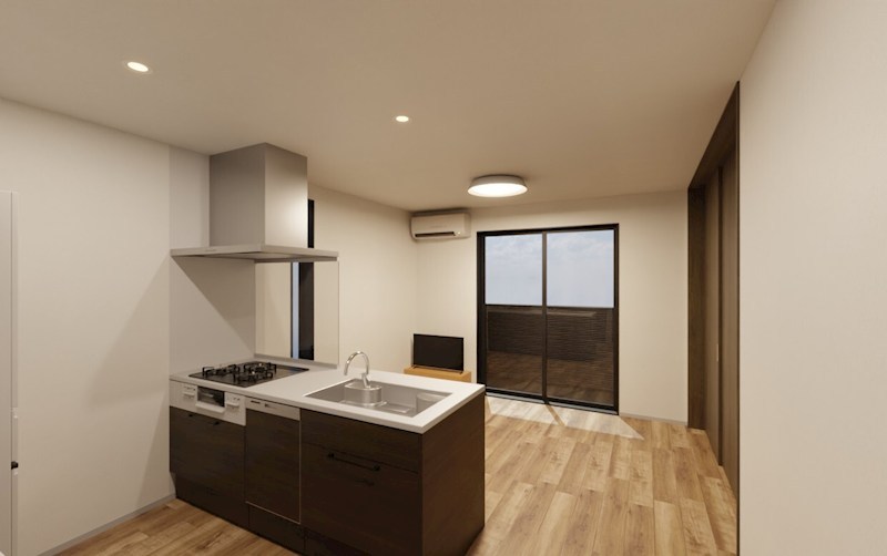 仮）大蒲町新築ガレージハウスＡ棟 リビング