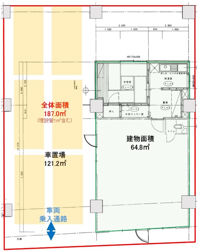上浅田1丁目貸店舗・事務所 間取り