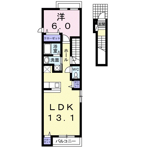 ちなみ 202号室 間取り