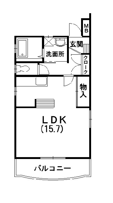 エルシックス 202号室 間取り