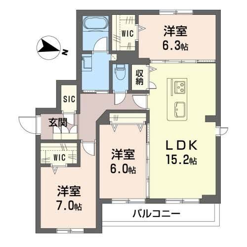 ソテ・ドゥシュA 間取り