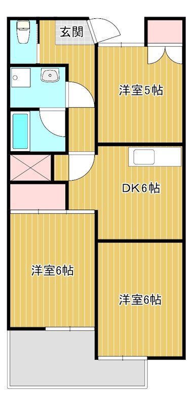 城之崎山王ハイツA 間取り