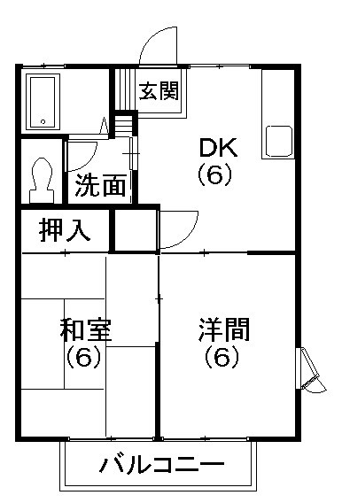 ハイツ魚妻パートⅢ 間取り
