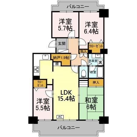 ライフインサーラ（1407号室） 間取り